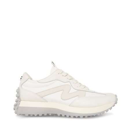 White Steve Madden Campo Women's Sneakers | PH 9603WZL